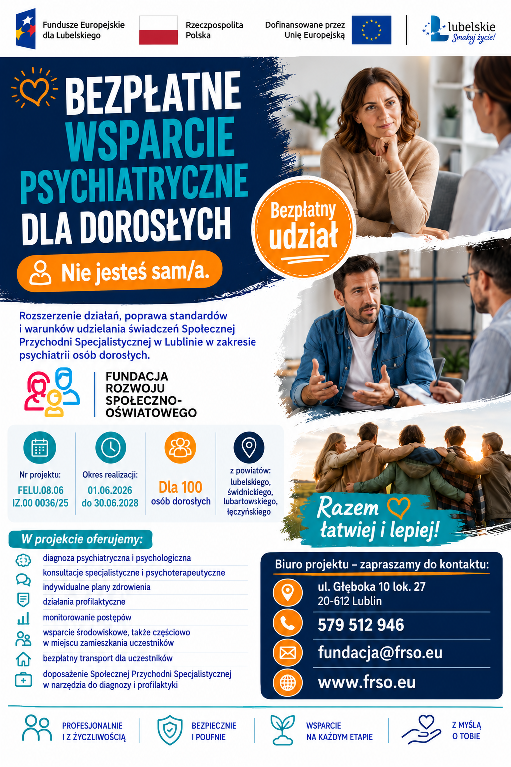 Plakat projektu 8.6 – usługi zdrowotne